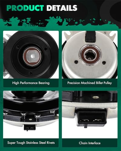 SCITOO PTO Clutch Fits Model 2886 Commercial Mower | |Wright Z-Sit Down ZTR Stander ZK Stander WSZK Series |FX Series Kawasaki Engines |Quik Trak 648R/652B/652R/661R - style: 103-6579