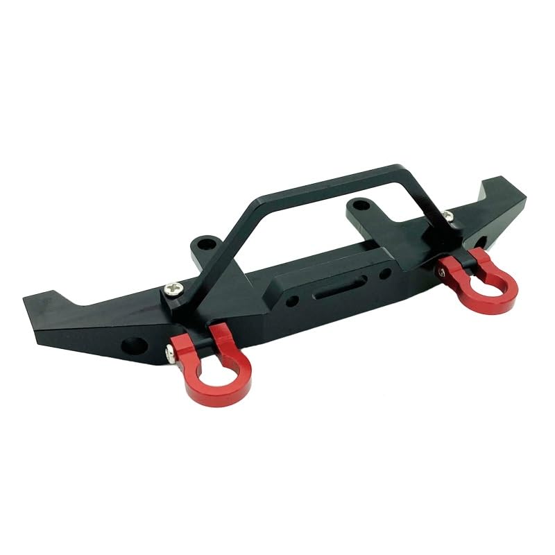 Metal Front Bumper for WPL C14 C24 C24-1 1/16 RC Car 4X4 Truck & Crawler Upgrade Parts Accessories(Black) - color: Black