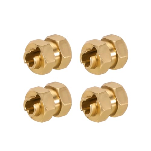 INJORA Brass +5mm Wheel Hex Hub Extenders for Axial SCX24 AX24
