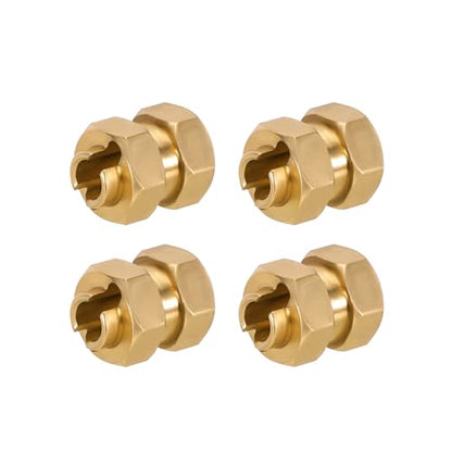 INJORA Brass +5mm Wheel Hex Hub Extenders for Axial SCX24 AX24