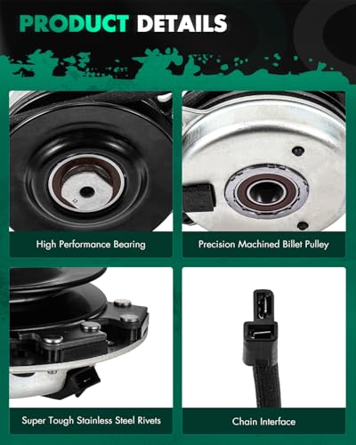 SCITOO Lawnmower PTO Clutch Fit for John Deere for Scotts GY20108 GY20652 | GY20878 GY21340 |for Warner 5219-20 5219-73 - style: GY20652