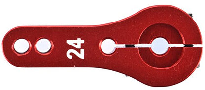 24T for Hitec Red Aluminum Dual Clamping Servo Horn -2 Pack #8011