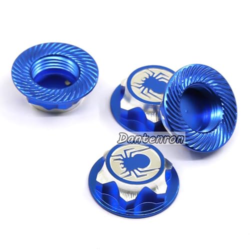 4PCS RC 17MM Hex Wheel Nut Dustproof Anti-Skid Mount Cap CNC Aluminum Compatible with 1/8 Buggy Off Road Monster Truck Car Traxxas X-Maxx Summit E-Revo HPI HSP Losi Kyosho Tamiya (Blue) - color: Blue
