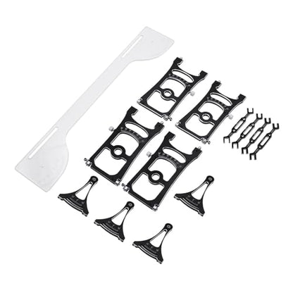 harayaa Off Road Chassis Setup System Set RC Car Aluminum Alloy Setup Gauge Tool Alignment Adjustment Ruler Multifunctional Camber Toe Slip Suitable, with Wrench - color: With Wrench