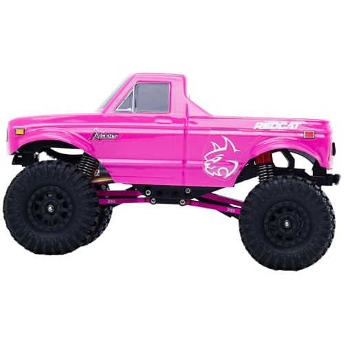 DJX 10PCS Aluminum High Clearance Links Set Front and Rear Link with Steering Link for Redcat Ascent-32 1/32 Scale RC Rock Crawler Car Upgrades Parts (Pink) - color: Pink