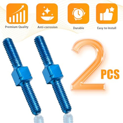 2PCS 3x23mm Aluminum Alloy Turnbuckle Shaft with M3 Thread, Push Rod Tie Rod Linkage Replacement for #54248, Compatible with 1/10 Tamiya RC Crawlers Trucks On/Off-Road Buggy Upgrade (Blue) - style: 2pcs-23mm #54248