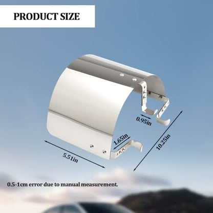 Car Air Intake Filter Cover, Stainless Steel Heat-Insulation Vehicle Intake Shield Cover, Automotive Air Filters Engine Bay Heat Guard, Compatible with 2.5-3.5" Cone