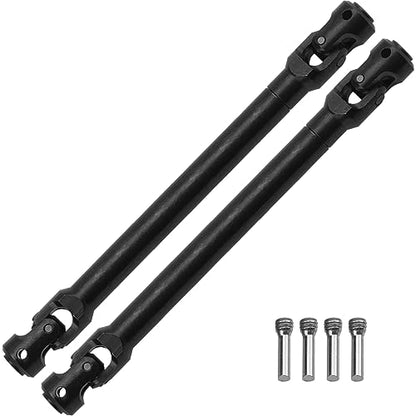 2Pcs Vgoohobby Universal Drive Shaft RC Crawler Driveshaft Compatible with Traxxas TRX4 Axial SCX10 AXI03007 Redcat Gen7 RC4WD D90 TF2 1/10 RC Crawler Car (Black,129-179mm)