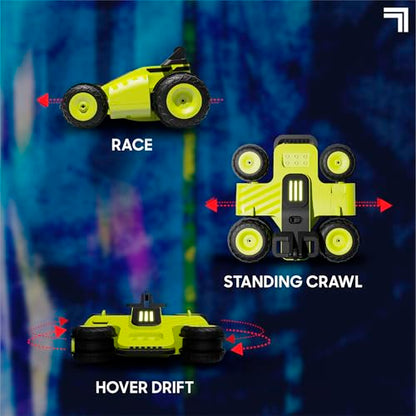 Sharper Image® Slideways Racer – Drifting Stunt RC Car with Rechargeable Battery, 3 Driving Modes, 90-Degree Wheel Rotation, LED Lights, 2.4 GHz Remote Control, High-Speed RC Stunt Car Toy for Ages 6+