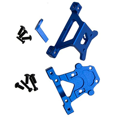 Parts Compatible with Traxxas 1/16 E-REVO Mini Slash Front Rear Body Post Mount Rc Car Hops Up Aluminum Alloy Upgrades 71076-3 70054-1 2Pcs(Blue)