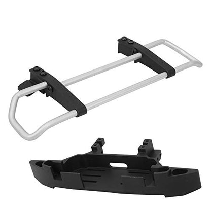 VGEBY RC Bumper, 1/10 RC Crawler Metal Front Bumper & Base Universal Front Bumper Fit for / 1/10 RC Crawler(Sliver) Car Model Accessories Bumper G500 Bumper
