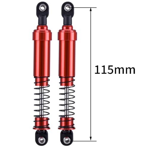 75mm-115mm Big Bore Shocks, RC Crawler Shocks for 1/10 RC Crawler LCG Chassis Gspeed V3 Element Enduro SCX10 TRX4 Gamde R1 Comp Builds DIY (Red 115mm 2pcs) - color: Red 115mm 2pcs