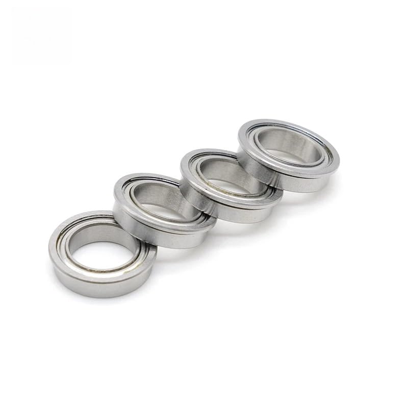 F6700ZZ Flange Bearing 10x15x4 mm (10 PCS) Double Shielded Deep Groove Flanged F6700 Z ZZ Ball Bearings F6700Z - size: F6700ZZ 10x15x4 mm