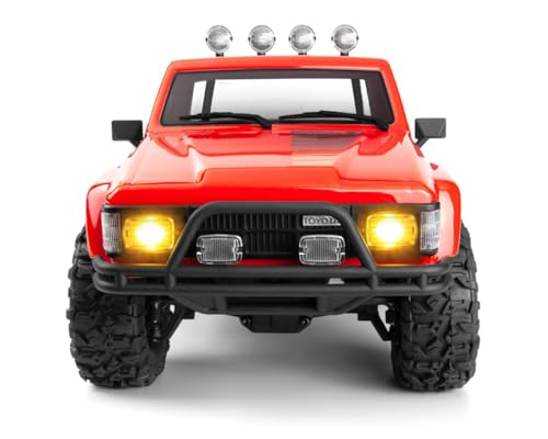 Helidirect HPI Venture18 Brushed 1985 Toyota Hilux SR5 1/18 RTR 4WD w/2.4GHz Radio TX, Battery & Charger - Remote Control Crawler, RC Rock Crawler 1/18 4WD Off-Road for Adults (Red (HPI160801)) - color: Red (Hpi160801)