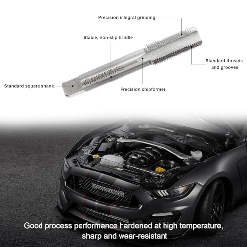 13 PCS Spark Plug Thread Repair Kit, M14×1.25 Inserts and M16×1.25 Tap Spark Plug Rethreading Set, Stainless Steel Thread Repair Tool Kit - color: 13PCS