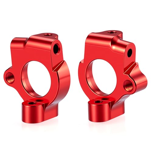 Aluminum Alloy Steering Knuckles Base Caster Blocks C Hubs Carrier Compatible with Tamiya VX01 1/10 RC Drift Car Upgrades Parts (Red) | Premium durable aluminum Performance Upgrade Simple Installation High precision CNC machined - color: Red