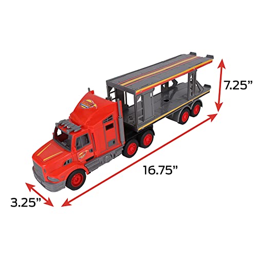 NKOK Blaze and the Monster Machines RC Transporter - 2.4 GHz, Ages 6+ | Includes Blaze, Pickle, Crusher & Stripes figures - full function remote control - officially licensed Nickelodeon toy