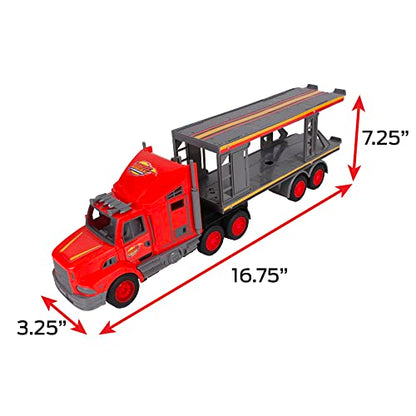 NKOK Blaze and the Monster Machines RC Transporter - 2.4 GHz, Ages 6+ | Includes Blaze, Pickle, Crusher & Stripes figures - full function remote control - officially licensed Nickelodeon toy