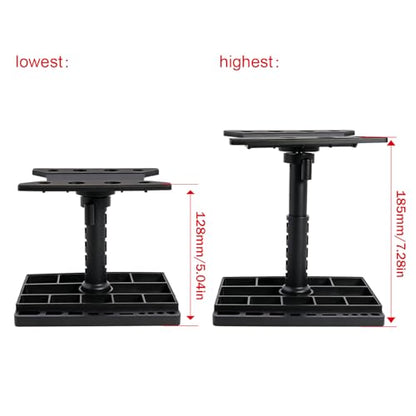 1/12 1/14 1/16 1/18 1/24 RC Car Plastic Repair Work Stand 360° Rotation Multifunctional with Angle Gauge & Magnetic Screw Tray