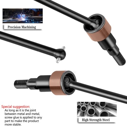 Upgrade Parts for 1/16 Mojave GROM 223S DSC 4X4 RTR,RC Shock& Arms&Drive Shaft CVD&Steering Knuckle Kit&Shock Tower&Adjustable Links&Steering Block&RC Gearbox&Sway Bar Kit,Bronze - color: Bronze(for 1/16)