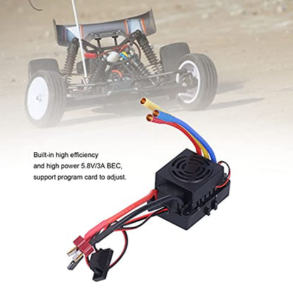 Alomejor 60A RC ESC, Brushless Electronic Speed Controller ESC for 1/10 Remote Control Car