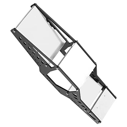 ShareGoo Aluminium Chassis Frame Kit Rocks Cage Body Shell Compatible with 1/24 Axial SCX24 90081 AXI00001 AXI00002 AXI00005 AXI00006 RC Crawler Upgrade Parts (Silver) - color: Silver