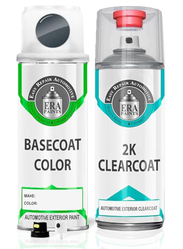 ERA Paints 47C - Polymetal Gray Metallic for MAZDA Exact Match Automotive Touch Up Paint Spray - 2K Essential Kit - style: Spray - 2K Essential Kit