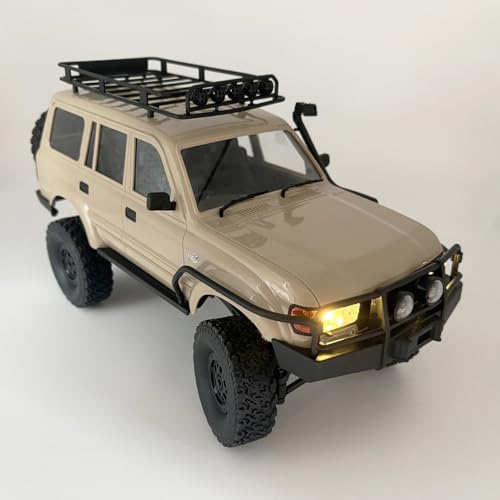 HLSFWDRIVE WPL C54-1 RC Rock Crawler 4x4 RC Truck Off Road RTR | 1/16 Scale RC Crawler All Terrain Proportional Control 260 Motor Upgraded Chassis Counter Rotating Gearbox Adult
