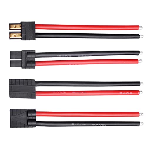 Hobbypark RC Battery Adapter Connector Male & Famale with 12AWG 12 Gauge Silicone Cable Wire Extension Lead for Traxxas Batteries