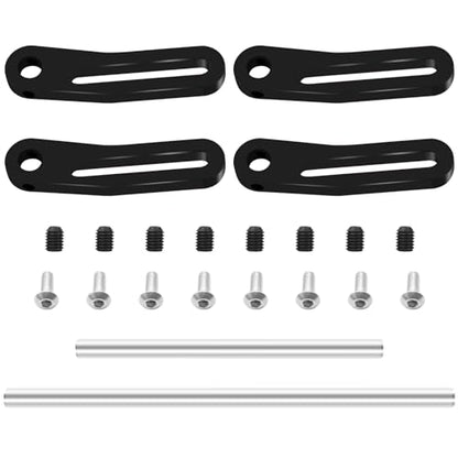 OGRC Adjustable 1/10 RC Bumper Mount Aluminum Alloy Front & Rear Bumper for TRX4 TRX6 Axial SCX10 Element Enduro Gen7 Gen8 1/10 RC Crawler Car (Black) - color: Black