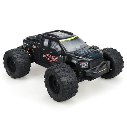 1/16 MT-16 RC Racing Truck, 4WD 80KM/h Brushless High-Speed Off-Road Racing Car with Aluminum Chassis, All Terrain Crawler - color: Black