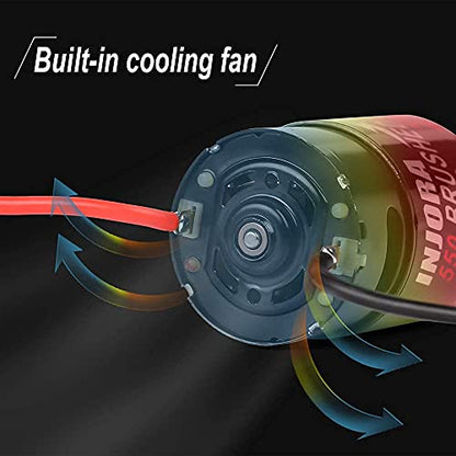 INJORA RC Motor 550 Brushed Motor and Servo 35KG High Torque Servo for RC Car Models Crawler Truck