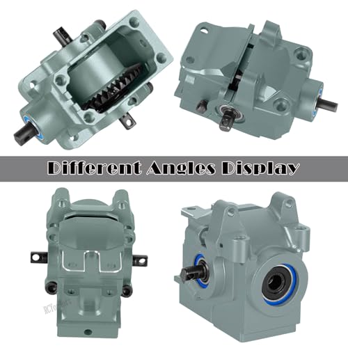 RC Aluminum Transmission Gearbox Case & 37T Diff Gear Upgrades Part for 1/10 Slash/Rustler/Stampede/Jato 4X4 4WD VXL/XO-1,Replace #6880#6881,Titanium - color: Titanium-(rc Upgrades Part）