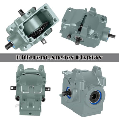 RC Aluminum Transmission Gearbox Case & 37T Diff Gear Upgrades Part for 1/10 Slash/Rustler/Stampede/Jato 4X4 4WD VXL/XO-1,Replace #6880#6881,Titanium - color: Titanium-(rc Upgrades Part）