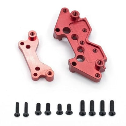 15Pc/Set Compatible with HAIBOXING 1/18 RC Car Parts, Metal Upgrade Parts Suspension Arm Steering Knuckle Wheel Hub Shock Tower for HBX 18859 18858 18857 18856 RC Cars Accessories (Red) - color: Red