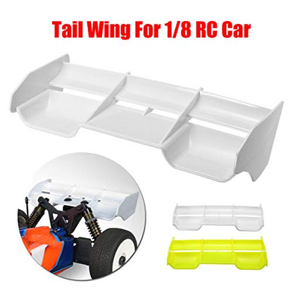 RC Car 1:8 Scale Accessories Rear Spoiler Tail Wing for 1/8 Models RC Off-Road Buggy Car (Yellow) - color: Yellow