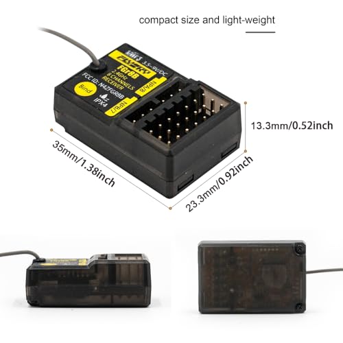 Goolsky Flysky FGr8B Receiver, 2.4GHz 8 Channels Receiver for Flysky AFHDS 3 PL18 NB4+ NB4 Pro+ RC Transmitters and FRM302 RF Modules