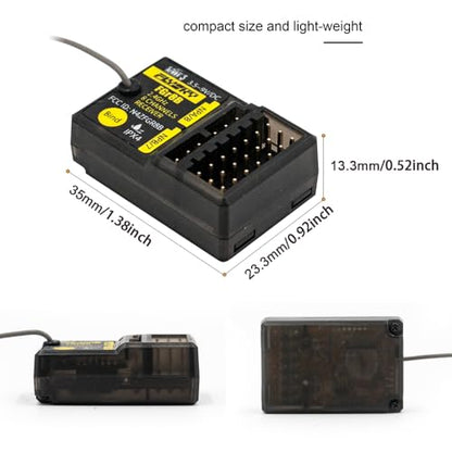 Goolsky Flysky FGr8B Receiver, 2.4GHz 8 Channels Receiver for Flysky AFHDS 3 PL18 NB4+ NB4 Pro+ RC Transmitters and FRM302 RF Modules