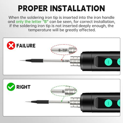Portable Wireless Soldering Kit—Features a 1100mAh rechargeable USB-C soldering pen LCD screen for adjustable temperature settings. home appliance repairs and DIY projects. 8-second rapid heat-up.