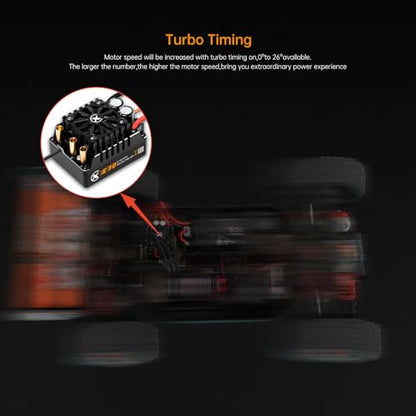 XC E3652 & E10 Sensored Brushless Motor and ESC Combo for RC Car,2-3S Lipo,IP67 Water Proof,Applicable to:1/10 On-Road,Off-Road,Short Course(Light Load) (4100KV+E10) - size: 4100KV+E10 No Connector