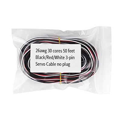 50 feet 22AWG Servo Cable 3p Line for Futaba JR RC Servo Hobby Model Aircraft Model Wiring 60 corex0.08mm
