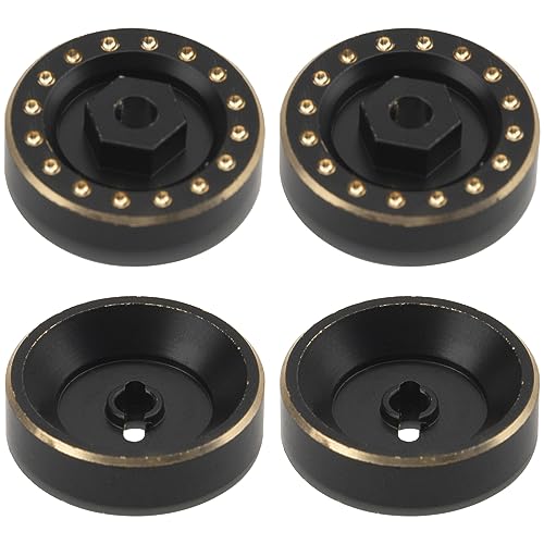 RC Brass 7mm Wheel Hex Hub Extension & Wheel Weights Hex Adapter Counterweight Compatible with Axial SCX24 AXI90081 AXI00002 AXI00001 1/24 RC Crawler Car