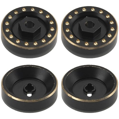 RC Brass 7mm Wheel Hex Hub Extension & Wheel Weights Hex Adapter Counterweight Compatible with Axial SCX24 AXI90081 AXI00002 AXI00001 1/24 RC Crawler Car