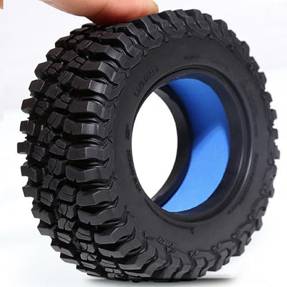 STMU 4Pcs 1/12 RC Crawler Car 1.9in Crawler Tires OD 89.5mm*32mm Compatible with D90 4WD RC, Compatible with 1/12 RC Crawler MJX H12Y+ MN128 (Tires) - color: Tires