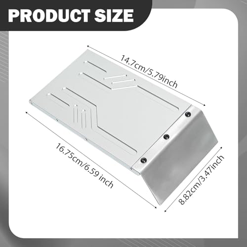 harayaa 1/7 RC Car Skid Plate Chassis Maintenance Replaces Guard Easy to Install Sturdy Protector Protection for RC Crawler 4WD, Silver - color: Silver