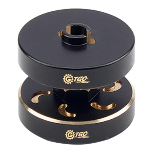 24g RC Brass Wheel Weights Spacers Extended Wheel Hex Hubs Offset for Axial SCX24 1/24 RC Crawler Car Upgrades Accessories (2PCS) - style: 2PCS
