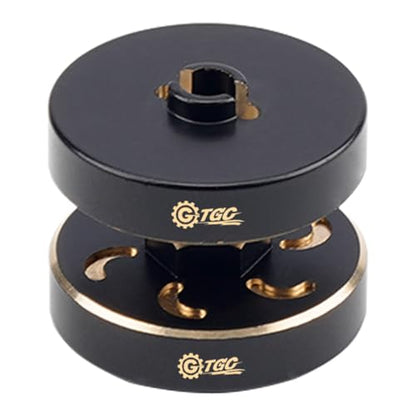 24g RC Brass Wheel Weights Spacers Extended Wheel Hex Hubs Offset for Axial SCX24 1/24 RC Crawler Car Upgrades Accessories (2PCS) - style: 2PCS