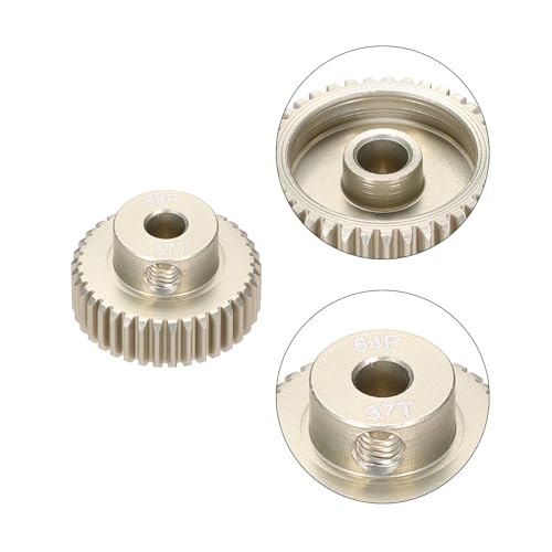 5Pcs 64DP Pinion Gear Set 36T 37T 38T 39T 40T for 3.175 mm Shaft Aluminium Alloy Pinion Gear with Screws for RC Motor