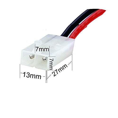 7.2V 3800mAh High Capacity 6-Cell NiMH Flat Battery Pack, Replacement Hobby Battery for RC Car, RC Truck, RC Boat with Standard Tamiya Connector (2Pack) - color: 2 PACK 7.2V 3800mAh Battery