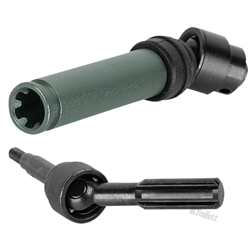 RC Aluminium Upgrades Part Caster Block,Steering Blocks,Stub Axle Carriers,Drive Shaft for 1/10 Slash/Rustler/Stampede/Jat0 4x4 4WD VXL,CVD/Axles/DriveShaft Hops Up,Titanium - color: Titanium-(for 1/10）